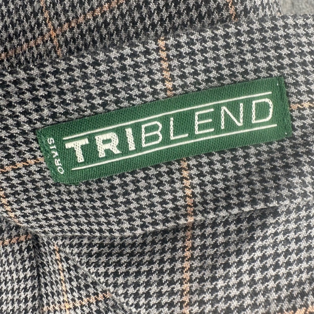 Orvis Mens‎ XL Classic Fit Tri-Blend Wool Cotton Houndstooth Plaid Button Down - Picture 5 of 9